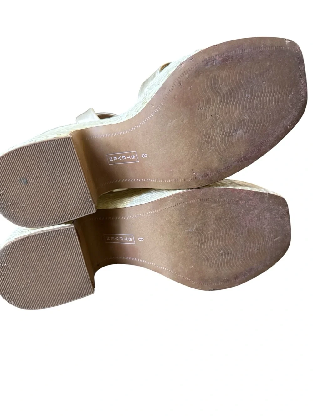 Steven by Steve Madden Gold Daire Espadrille Platform Sandals Women’s Size 8M